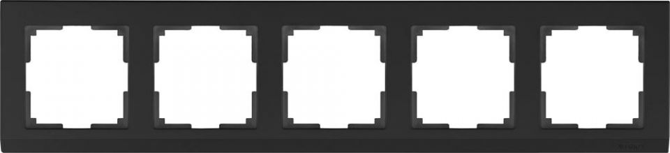  Werkel Рамка Stark на 5 постов (черный) WL04-Frame-05-black