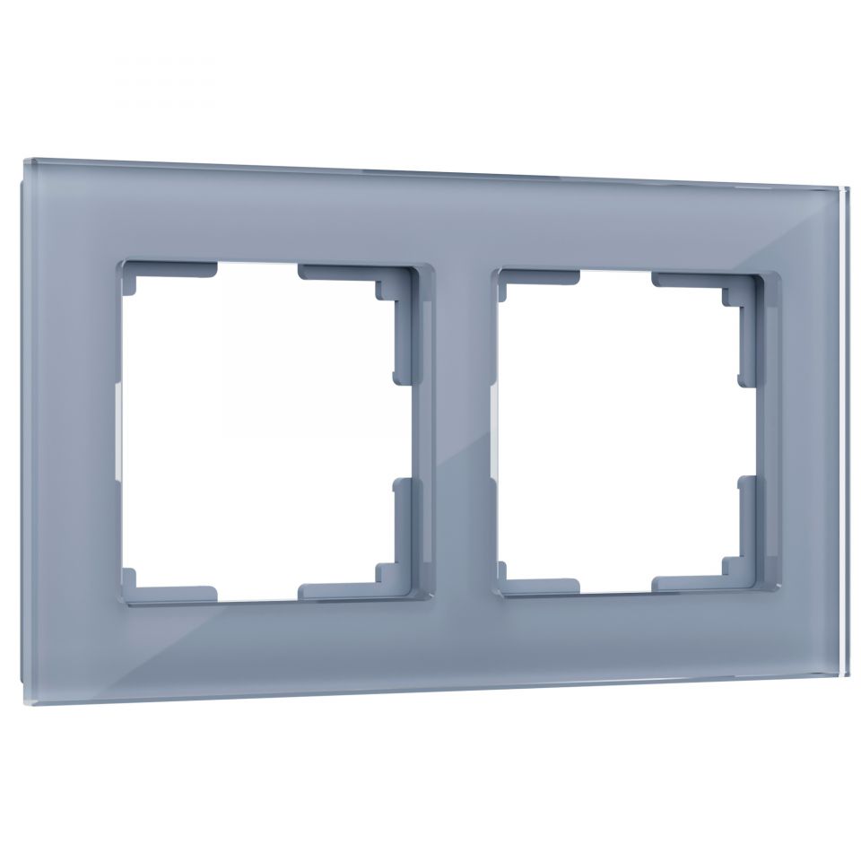  Werkel Рамка на 2 поста (серый,стекло) W0021115