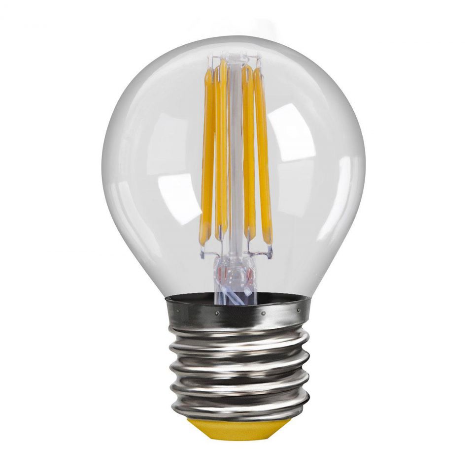  Voltega Лампа светодиодная филаментная E27 4W 2800К шар прозрачный VG10-G1E27warm4W-F 7010