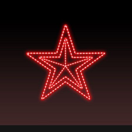  Rich LED Звезда световая День Победы [0.41x0.39 м] RL-KN-9-11-R