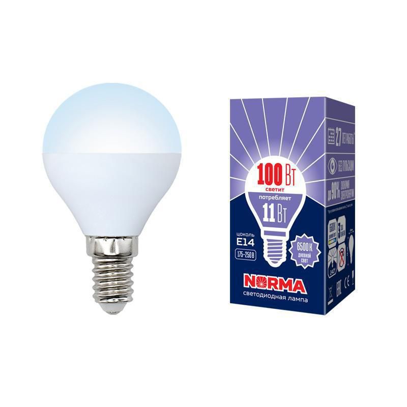  Volpe Лампа светодиодная (UL-00003830) E14 11W 6500K матовая LED-G45-11W/DW/E14/FR/NR