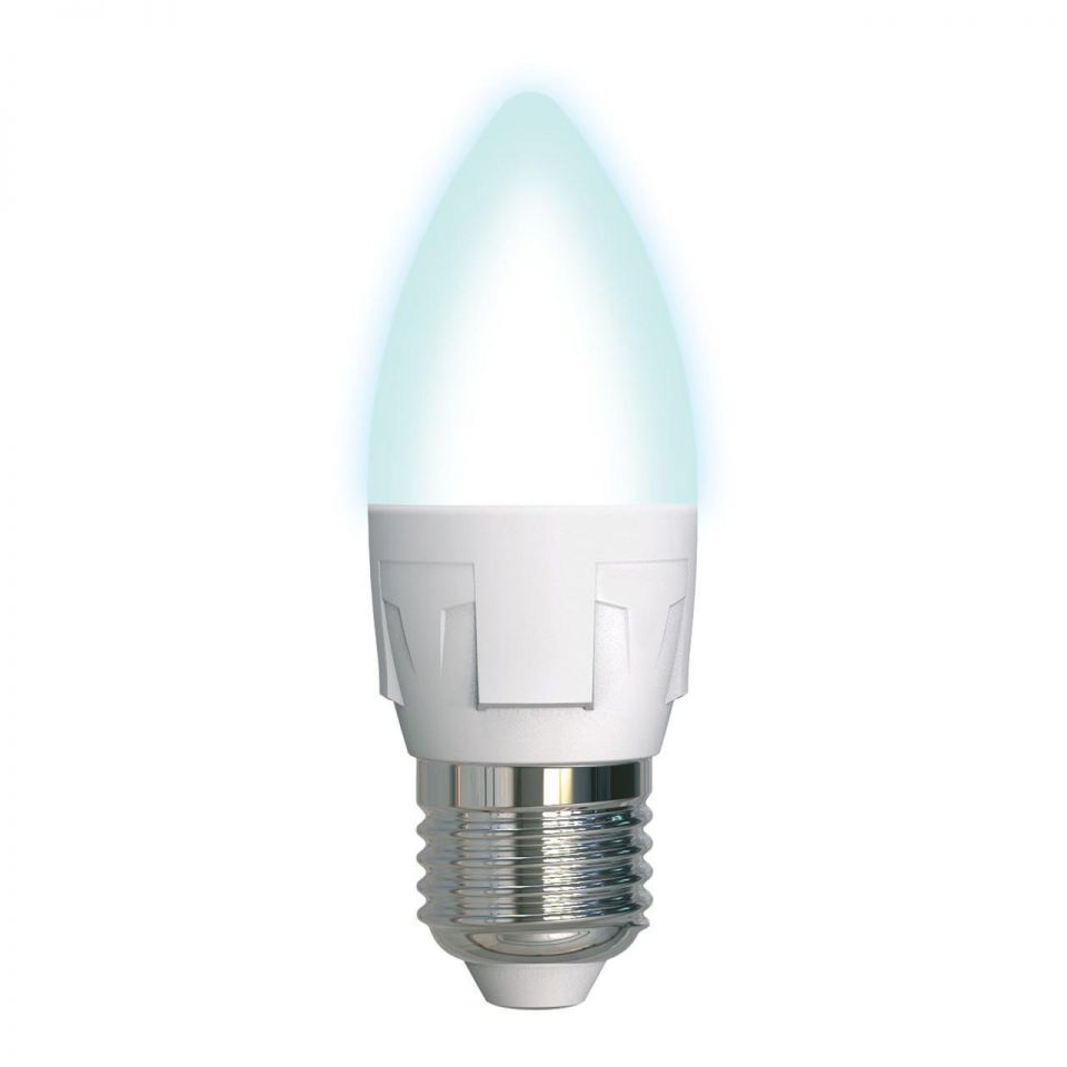 Лампа светодиодная Uniel LED-C37 7W/NW/E27/FR PLP01WH картон