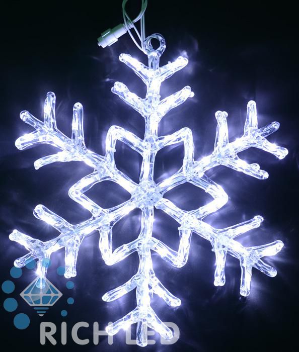  Rich LED Снежинка 40 см, АКРИЛ, БЕЛЫЙ