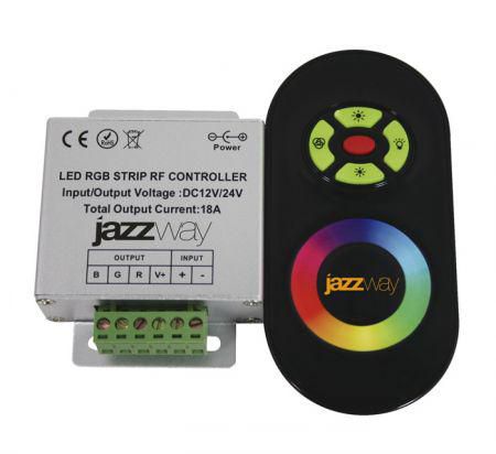 Контроллер Jazzway RGB ZC-3000RF BL (черный) 12/24V 144/216Вт