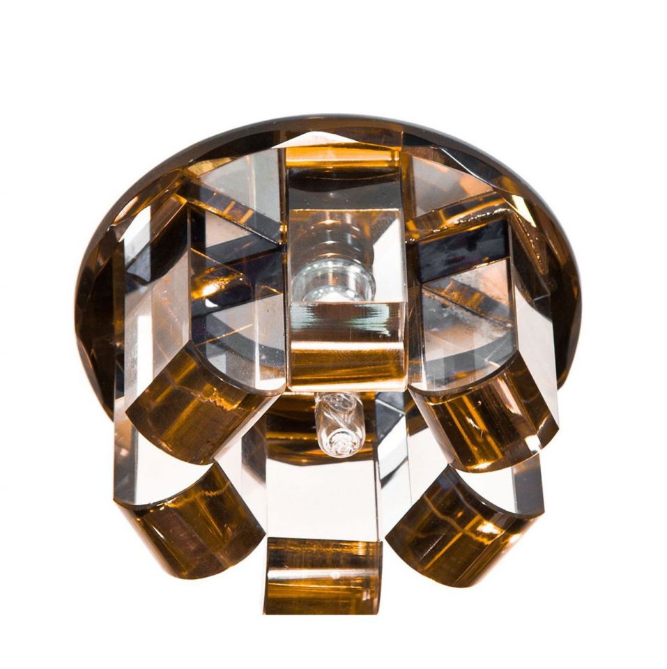 Точечный светильник Feron 19139 1569 G4 коричневое стекло