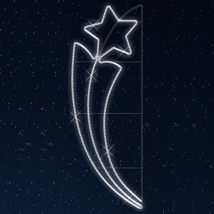  Rich LED Звезда световая Факел со звездой [0.6x1.5 м] RL-KN-030W
