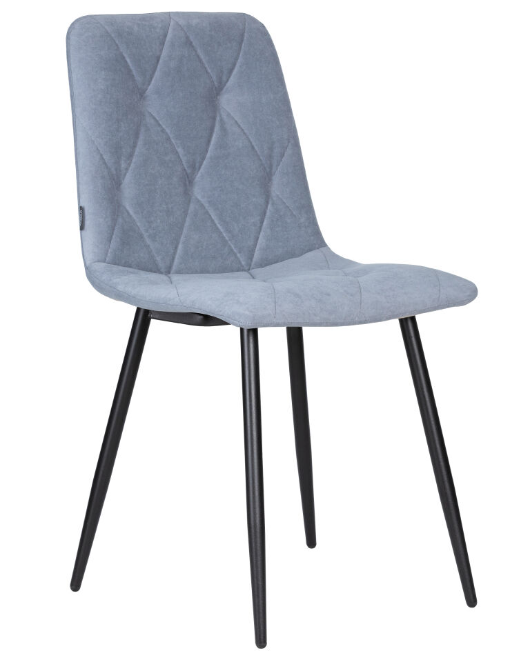 Стул обеденный Dobrin A006 CHILLY ROMBO, Серо-голубой Simple 26, основание черное