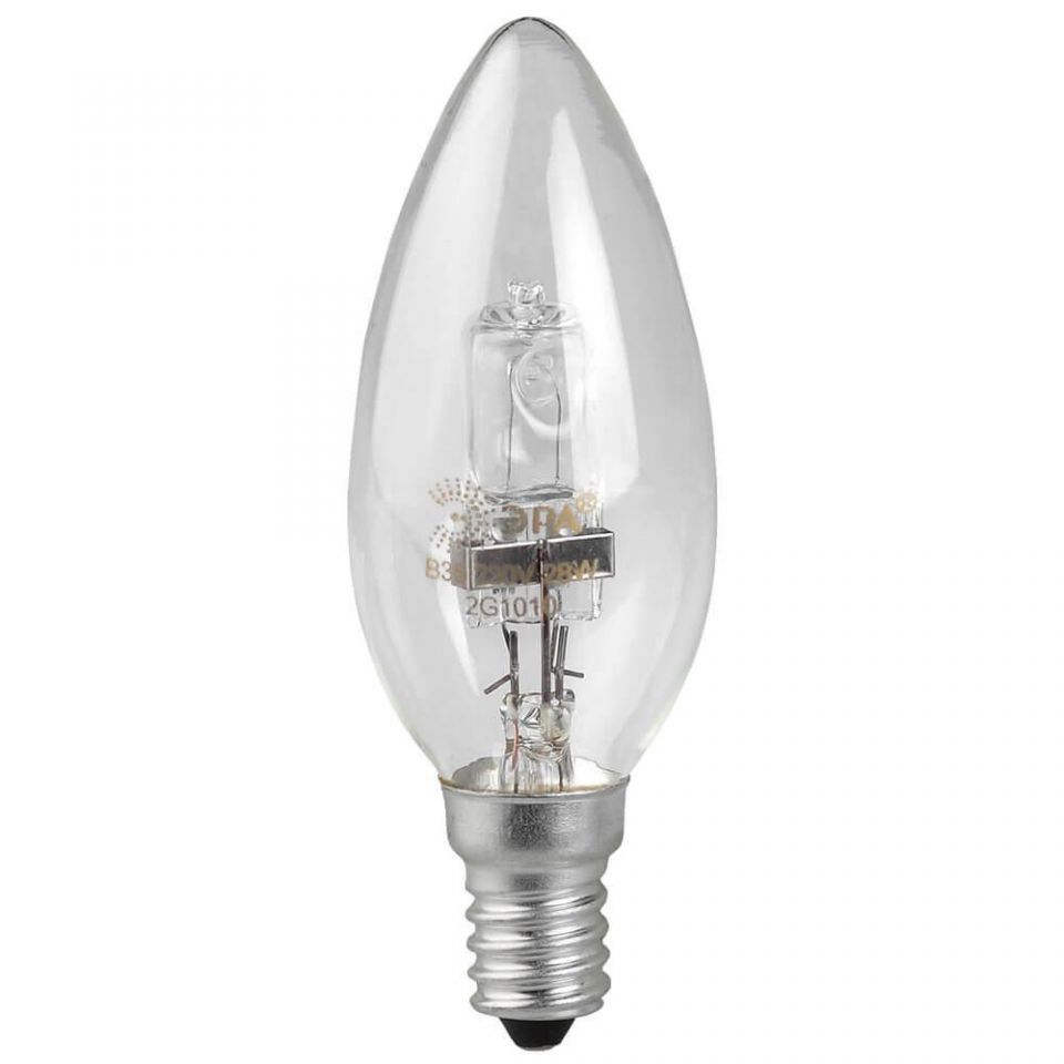 Лампа галогенная Эра E27 42W 2700K прозрачная HAL-B35-42W-230V-E14-CL