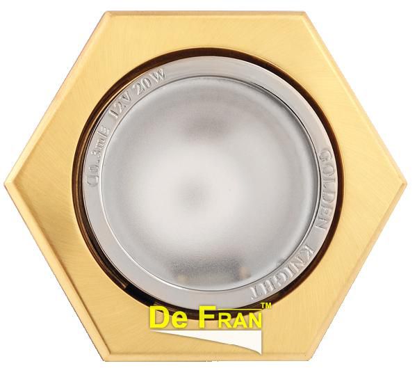 Точечный светильник De Fran 903 DQ мебельный с матовым стеклом сатин-золото G4 1 x 20 вт