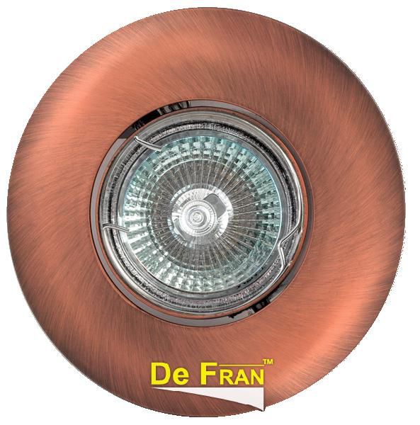 Точечный светильник De Fran FT 139AK RAB "Поворотный в центре" красное античное золото MR16 1 x 50 вт
