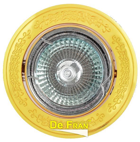 Точечный светильник De Fran FT 181A G "Поворотный в центре" золото MR16 1 x 50 вт