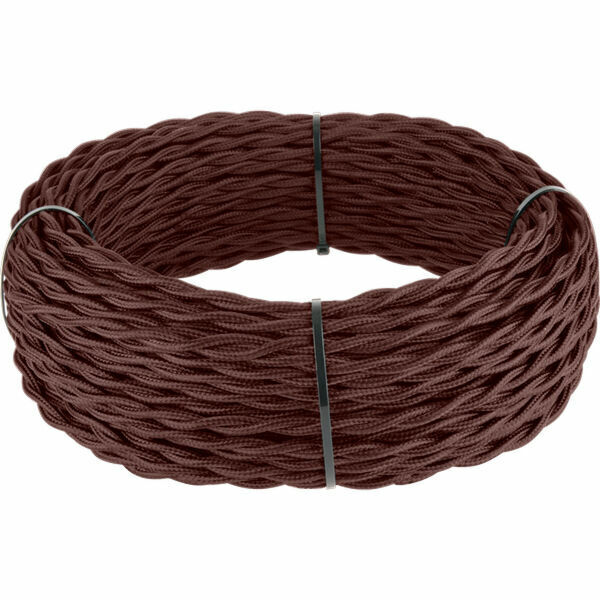  Werkel W6453225/ Ретро кабель витой 3х1,5 (итальянский орех) под заказ 20 м W6453225
