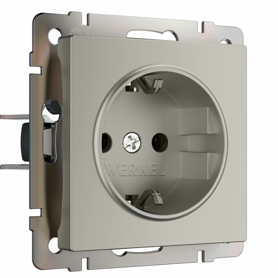  Werkel W1271004/ Розетка с заземлением (дымчатый) W1271004