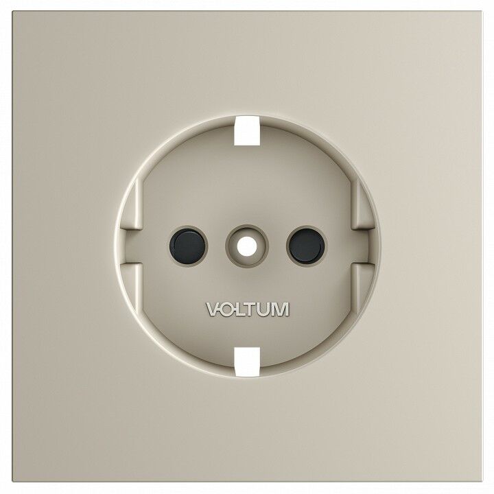 Накладка для розетки с заземлением и со шторками Voltum S70 VLS000703