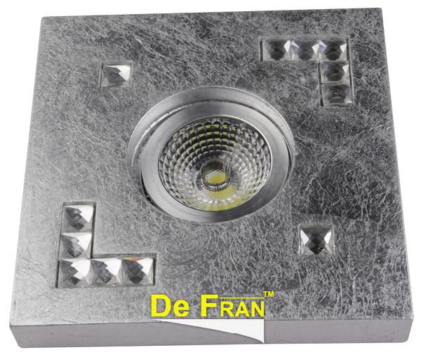 Точечный светильник De Fran FT 436 SL со стразами цвет-серебрянная фольга+ стразы MR16 1 x 50 вт