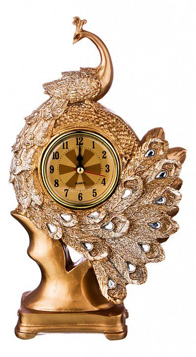  Lefard Настольные часы (15x26 см) Павлин 146-1384
