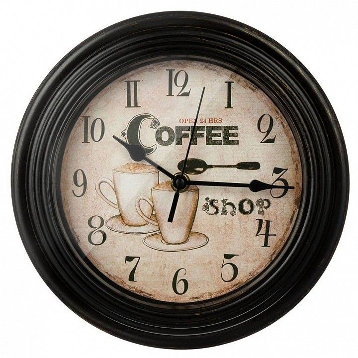 Lefard Настенные часы (22.8x4.6 см) Coffe 220-449