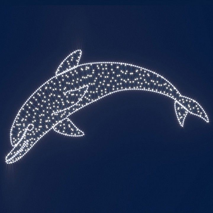  Rich LED Панно световое Летний сезон - Дельфин [2x1 м] RL-KN-S-01-26