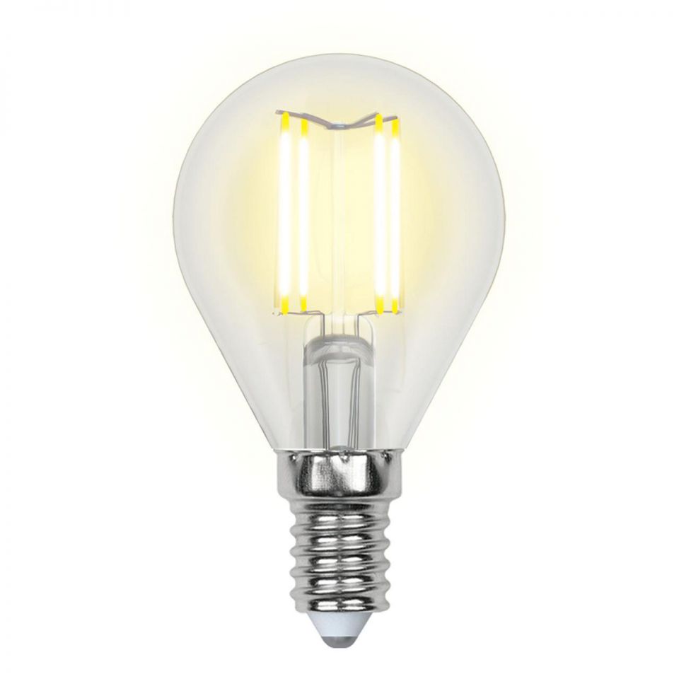 Лампа светодиодная Uniel LED-G45-6W/WW/E14/CL GLA01TR картон