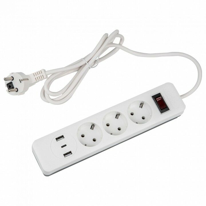 Сетевой фильтр Uniel S-GSR3-1,5 U2C1 WHITE/GREY UL-00012107