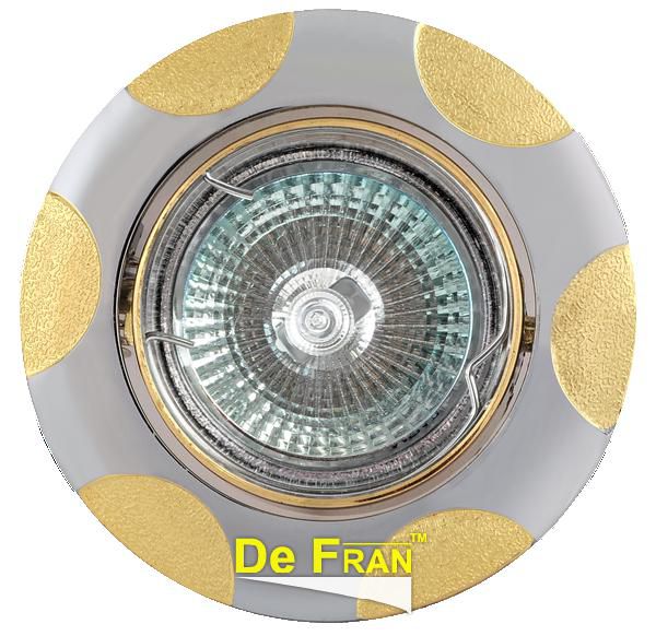 Точечный светильник De Fran FT 156KA CHG "Поворотный в центре" хром + золото MR16 1 x 50 вт