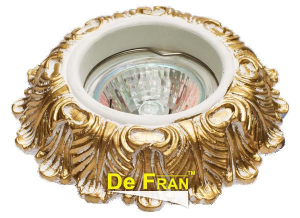 Точечный светильник De Fran FT 412 неповоротный гипс золото MR16 1 x 50 вт