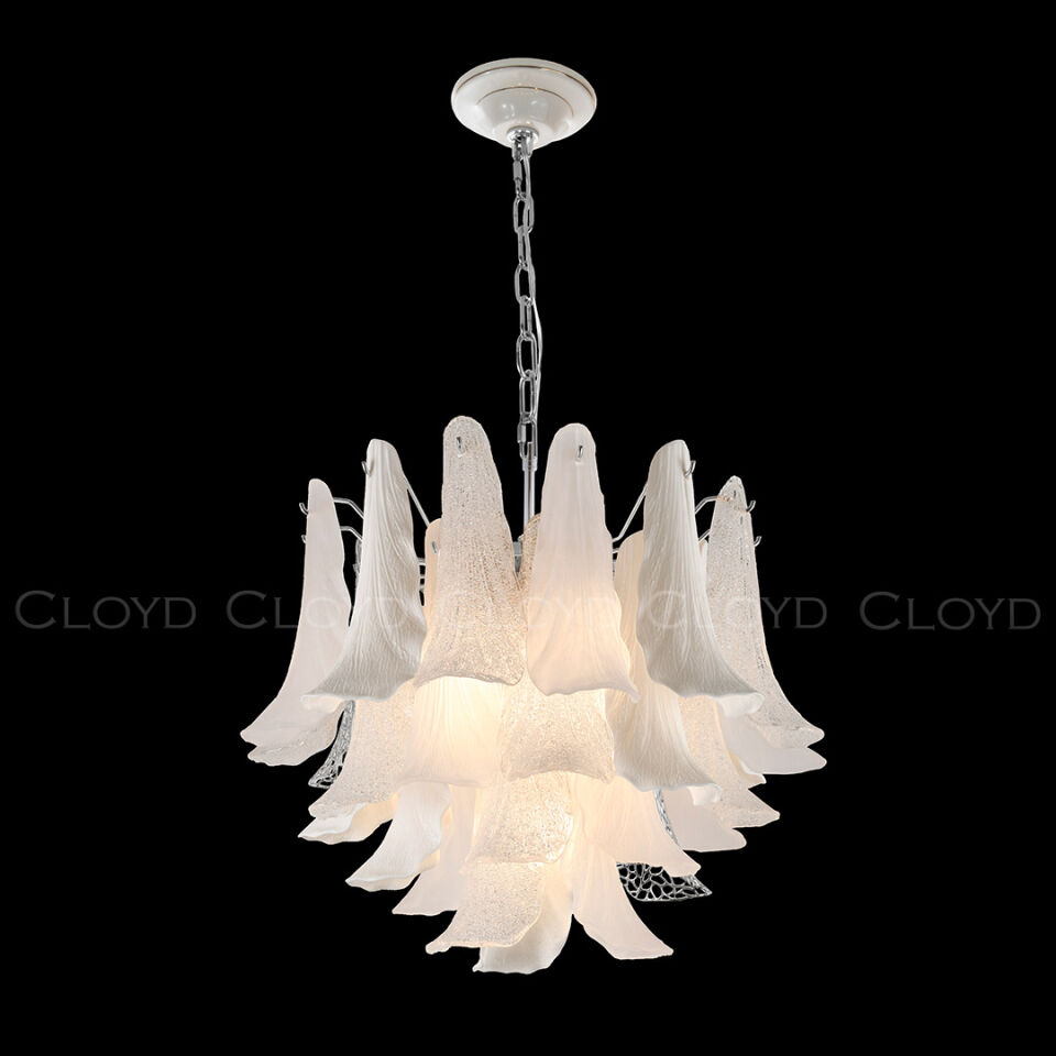 Люстра подвесная Cloyd WASABI C10 / Ø60 см - керамика - хром (арт.11449)