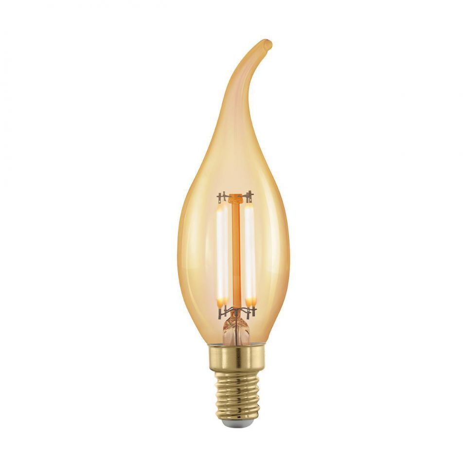  Eglo Лампа светодиодная филаментная диммируемая E14 4W 1700К золотая 11699